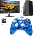 thumbnail image 4 of Miadore Xbox 360 Wireless Controller, 2.4G Wireless Controller Gamepad with Vibration for Xbox 360 Windows 7 8 10(Blue), 4 of 7
