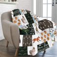 thumbnail image 5 of Woodland Animal Throw Blanket for Boys, Soft Cozy Jungle Animals Adventure Fuzzy Flannel Blanket Gift for Kids, 40 x 50 Inch Plaid Forest Animal Fleece Blanket for Toddler Girls Sofa Couch Nursery, 5 of 6