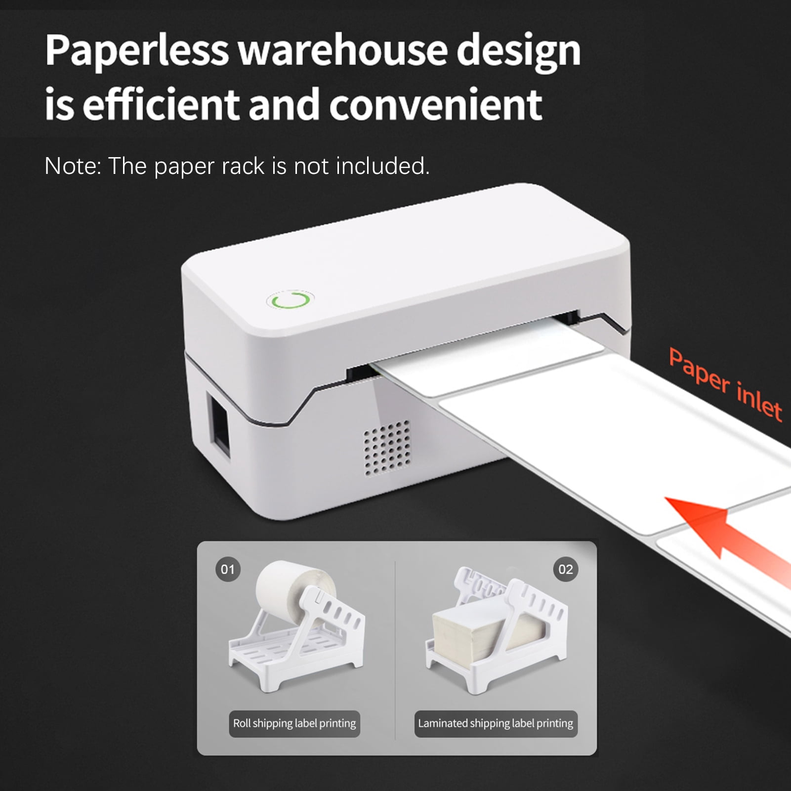 Sorven retail printer 80mm USB Shippting Label Printer with Auto Cutter Desktop Direct Thermal Printing Wired Connection Support 1D 2D Barcode for Shipping Business Restaurant Kitchen Supermarket