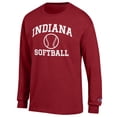 thumbnail image 2 of Men's Champion Crimson Indiana Hoosiers Softball Icon Long Sleeve T-Shirt, 2 of 3