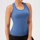 thumbnail image 4 of Camiseta sin mangas de yoga de color liso para mujer - Poliéster, secado rápido UPF50+, tiras reflectantes, camiseta deportiva con espalda nadadora, 4 of 5