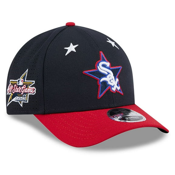 Men's New Era Navy/Red  Chicago White Sox 2025 MLB All-Star Game Workout 9FORTY M-Crown Adjustable Hat