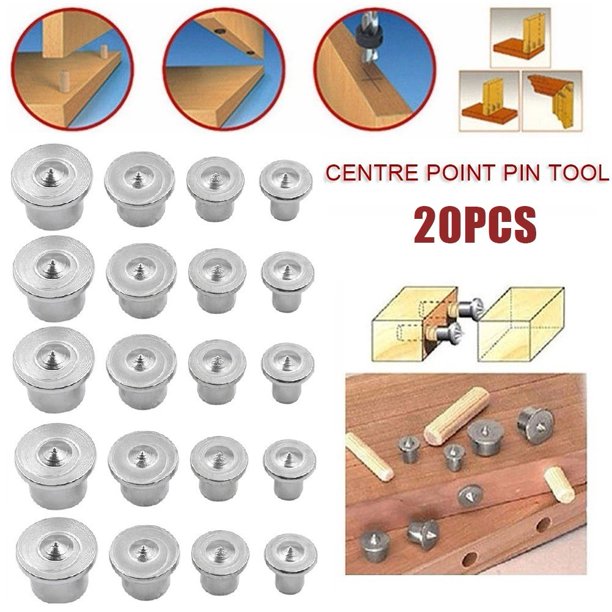 Leke 20Pcs Dowel Centre Point Set 6mm 8mm 10mm 12mm Wood Drill Hole