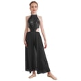 thumbnail image 3 of iiniim Girls Sparkly Ballet Leotards Ballroom Dancing Outfit Shiny Jazz Latin Dance Dress Gymnastic Tutu Skirt Black 16, 3 of 7