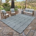 thumbnail image 7 of Gertmenian Tropea Mika Modern Geometric Navy Ivory Premium Flatweave UV Resistant Indoor Outdoor Area Rug, 6x9, 7 of 7