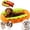 S-19.7"#A10, variant on Hot Dog Bed for Dachshund, 2027 New Funny Hot Dog Bed Novelty Washable Dachshund Dog Bed with Thick Fabric Cushion and Zipper for Living Room Office, Perfect Dog Owner Gift,M-21.7"