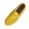 thumbnail image 2 of Hinvhai Women Loafers Comfortable Shoes Casual Slip on Penny Moccasins Flats for Walking Driving Business Yellow 9.5(43), 2 of 9