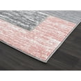 thumbnail image 5 of L'Baiet Verena Geometric Area Rug Pink Grey 8' x 10' Large Area Rugs Carpet for Living Room, Bedroom, Dining Table, Office, Hallway, Foyer | Neutral Colorful Modern Abstract Home Decor, 5 of 7