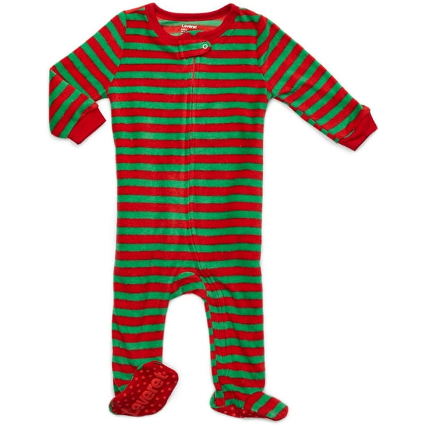 Leveret Leveret Fleece Baby Boys Girls Footed Pajamas Sleeper Kids Toddler Christmas Pajamas 3 Months 5 Toddler Red Green 12 18 Months Walmart Com Walmart Com