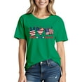 thumbnail image 2 of HEILAU 4th of July Shirts for Women Independence Day American Flag Graphic Tees Patriotic :Premium Cotton Crewneck USA Short Sleeve T Shirt Summer Tops, 2 of 7