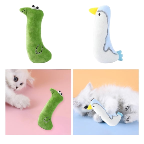 2pcs/pcs Cat Catnip Toy Gift Kitten Interactive Plush Chew Toy