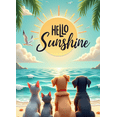 thumbnail image 3 of Beach Theme Summer Banner Pet Design Hello Sunshine Decorative Print for Beach Party Outdoor Event Home Decor, 3 of 7