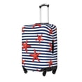 thumbnail image 2 of Disketp Starfish Navy Blue Stripe Elastic Travel Luggage Cover Travel Suitcase Protective Cover For Trunk Case Apply To 18''-32'' Suitcase Cover (Luggage not included)-Medium, 2 of 9