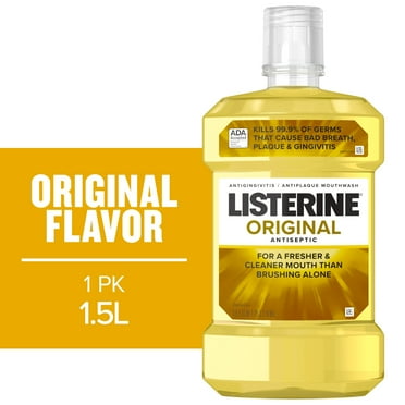 Listerine Original Antiseptic Mouthwash for Bad Breath & Plaque Oral Care, 1.5 L