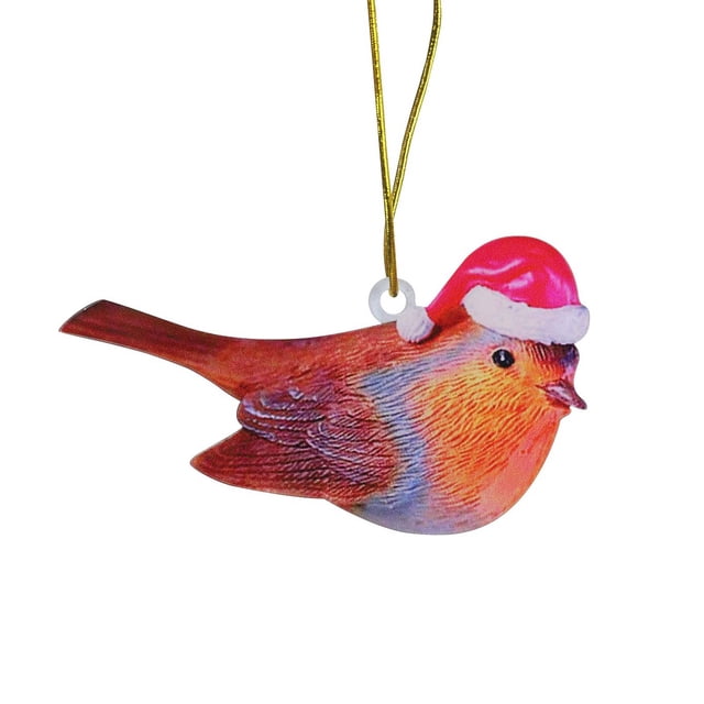 Binwennn Christmas Light Rings Window Garland Christmas Decorations Christmas Animal Ornament Acrylic Santa Hat Animal Ornament Christmas Tree Decoration