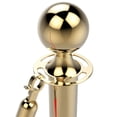 thumbnail image 3 of Renwick Steel Stanchion Posts with 6.6' Red Burgundy Polyester Rope,Gold, 3 of 6
