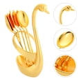 thumbnail image 2 of MasteelfCA 1 Set Exquisite Alloy Crafts Swan Base Fruit Spoons for Kitchen Dining Table, 2 of 8