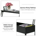 thumbnail image 2 of HomCom 39" Modern Lift Top Coffee Table Desk with Storage, 2 of 9