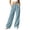 Blue, variant on Zynoxe Women's High Waisted Pants Elastic Waistband Drawstring Lounge Pants Comfy Corduroy Wide Leg Pants for Women Fashionable Solid Color Casual Trousers with Side Pockets