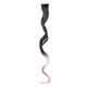 thumbnail image 1 of Zhuge Extensiones de cabello de colores, 12 piezas, 18 pulgadas, extensiones de cabello con clip, mechas sintéticas largas y onduladas para mujeres, regalos para fiestas, negro y rosa, 1 of 2
