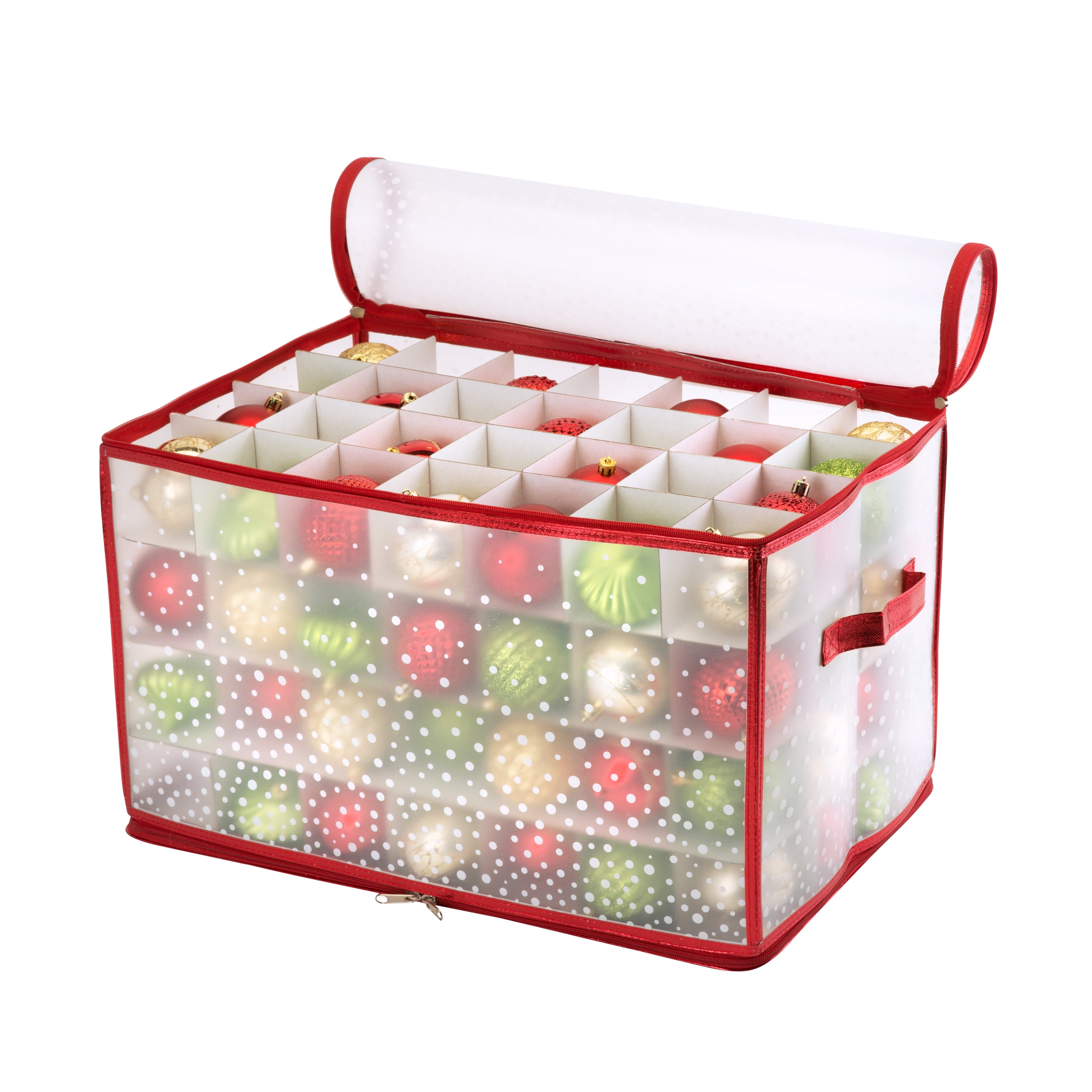Simplify 112Count Ornament Organizer in Red Printed PP