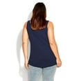 thumbnail image 2 of Avenue Women's Plus Size Plain Essential Tank Sleeveless Scoop Neckline - Cotton, 2 of 4