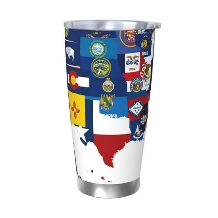 

Matuu The Map Of United States for 20oz Durable Thermal Cups Keep Drinks Cold and Hot Insulated Car Mug with Lid-Without Straw