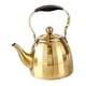thumbnail image 2 of Tetera de acero inoxidable con infusor y colador, hervidor de agua de cocina espesado 1.0L Oro, 2 of 9