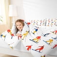 thumbnail image 4 of Feelyou Eat Sleep Skiing Queen Comforter Set, Outdoor Sports Bedding Comforter Set, 3pcs, 4 of 8
