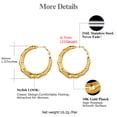thumbnail image 5 of [Clearance] Bamboo Hoop Earring for Women 18K Gold Plated 40mm Stainless Steel Hoop Huggie Earrings Simple Minimalist Ear Jewelry Gift on Clearance, 5 of 8
