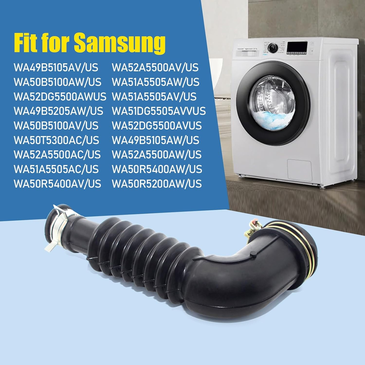 Aniceparthy DC97-21561A Washer Drain Hose Replacement for Samsung Washing Machine,Washer Tub to Pump Hose Drain Assembly