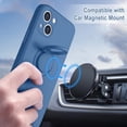 thumbnail image 5 of Case for iPhone 13 Case with Ring Stand [360°Rotatable Ring Holder Magnetic Kickstand] [Support Car Mount] Slim Soft Rubber Shockproof Protective Phone Case Cover for Women Men, Denim Blue, 5 of 14