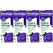 4 Pack Dimetapp Children's Cold & Allergy Cold Grape Flavor 4 Oz Each
