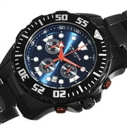 Akribos XXIV Mens Quartz Chronograph Stainless Steel Black Bracelet Watch