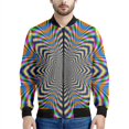 thumbnail image 4 of Chaqueta con cremallera con estampado 3D de degradado psicodélico para hombres, sudaderas de gran tamaño, chaquetas bomber de manga larga para primavera y otoño para mujeres, 4 of 5