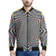 thumbnail image 4 of Chaqueta con cremallera con estampado 3D de degradado psicodélico para hombres, sudaderas de gran tamaño, chaquetas bomber de manga larga para primavera y otoño para mujeres, 4 of 5