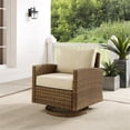 thumbnail image 2 of Crosley Furniture Bradenton Fabric Outdoor Swivel Rocker Chair in Sand, 2 of 11