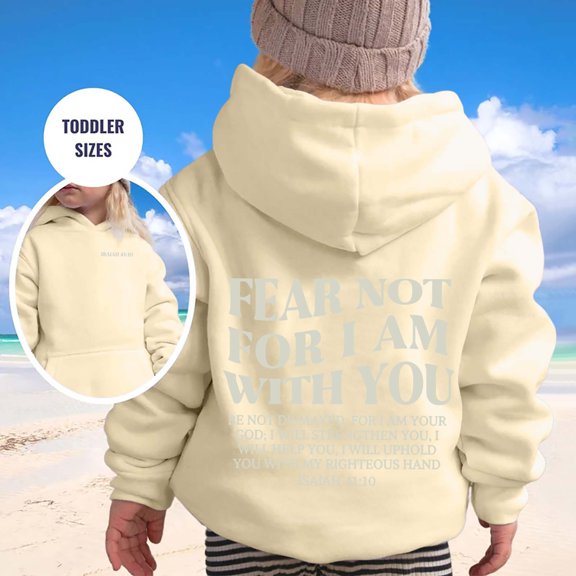 Girls' Fashion Hoodies Cozy Letter Printed Hooded Long Sleeve Pullover Top with Pocket Back To School Outdoor Wear Sweatshirts for Girls Beige 3 Years-4 Years