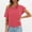 *Red, variant on ClodeEU Women's Off the Shoulder Short Sleeve T-Shirt,Loose-Fit Solid Color Summer Top White,Women's Plus XL