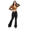 thumbnail image 3 of Bigersell Women Low Pro Pants Full Length Fashion Women's Solid Color Multicolor Versatile Ninth Pants Casual Flared Pants Pull on Jumpsuits for Ladies, 3 of 5