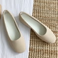 thumbnail image 2 of Hurxie Women's Flats Shoes Square Toe Casual Ballet Flats Business Dress Shoes Comfortable Slip on Shoes for Dressy Office Work Teacher Beige, 2 of 5