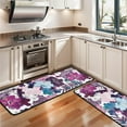 thumbnail image 3 of Kitchen Rugs Sets Of 2,Pioneer Flower Floral Print Pattern Anti Fatigue Kitchen Mat Rugs Non Slip Washable,Decorative Kitchen Floor Mats for Kitchen,Sink,Laundry,17"x47"+17"x47", 3 of 5