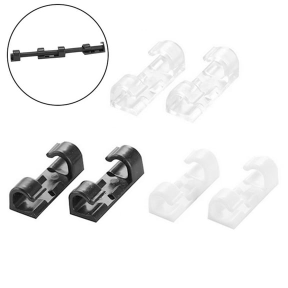 SENRISE 60 Pcs Cable Clips Adhesive Cord Management Organiser Clamps Clip Wire Holder Office Home 3 Colors