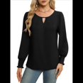 thumbnail image 1 of Blusas de Larga para Mujer, Blusas Informales de Negocios, Elegantes, para el Trabajo, la Oficina, Camisas Holgadas de Verano, Conjuntos de Moda 2025 Negro XXL, 1 of 8