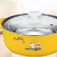thumbnail image 3 of kurtrusly Electric Cooker Mini Heating Pan Stainless Steel Hotpot Noodles Rice Steamer Pot Yellow 26cm, 3 of 3