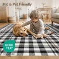 thumbnail image 4 of ODIKA 8'x10' Washable Area Rug Non-Slip Chair-Friendly Mat Checkered Under Farmhouse Tartan Gingham Doormat Layering Plaid Flowing Dynamic for Dining Room, Large Office, Lounge, 4 of 7