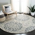 thumbnail image 2 of SAFAVIEH Wyndham Louise Medallion Wool Area Rug, Silver/Blue, 2'6" x 4', 2 of 9