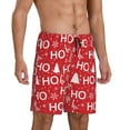 thumbnail image 2 of Kdxio Christmas Hohoho Print Mens Sleep Shorts Bottoms Soft Comfy Pajama Wear Pants with Drawstring Pockets, 2 of 5