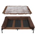 Extra Large Cooling Elevated Dog Bed with Bolster Raised Pet Cot