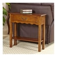 thumbnail image 3 of Leick Furniture Wood Wave Console Table in Medium Oak Finish, 3 of 8